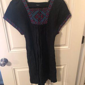 Black embroidered dress